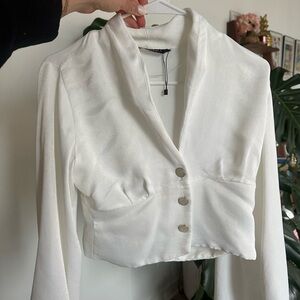 Zara top - silky white. Size XS.